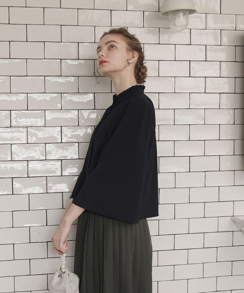 sheller フリルボリュームトップス BLACK sheller フリルボリュームトップス BLACK - メルカリ