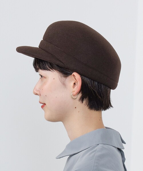 BEAMS HEART（ビームスハート）の「BEAMS HEART / フェルト キャスケット（キャスケット・レディース・ブラック/ダークブラウン・FREE）」の22枚目の写真