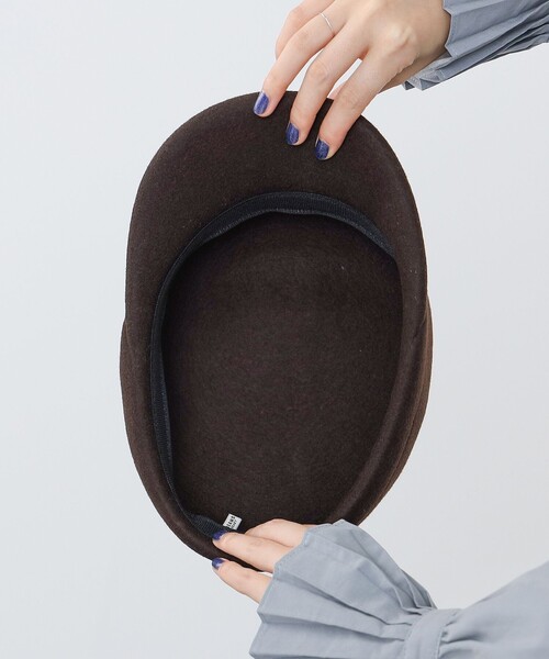 BEAMS HEART（ビームスハート）の「BEAMS HEART / フェルト キャスケット（キャスケット・レディース・ブラック/ダークブラウン・FREE）」の20枚目の写真