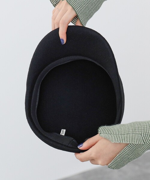 BEAMS HEART（ビームスハート）の「BEAMS HEART / フェルト キャスケット（キャスケット・レディース・ブラック/ダークブラウン・FREE）」の18枚目の写真