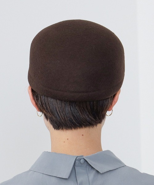 BEAMS HEART（ビームスハート）の「BEAMS HEART / フェルト キャスケット（キャスケット・レディース・ブラック/ダークブラウン・FREE）」の7枚目の写真