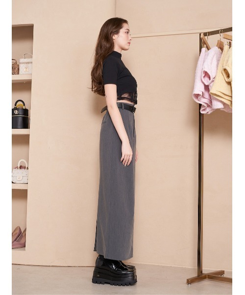 Darich（ダーリッチ）の「コルセットカットTシャツ（シャツ/ブラウス・レディース・ブラック/アイボリー・FREE）」の8枚目の写真