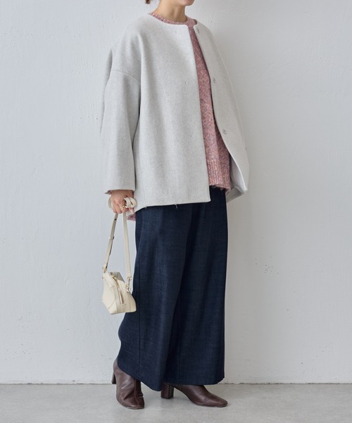 BEARDSLEY（ビアズリー）の「うしろぷっくりウールコート（ノーカラー