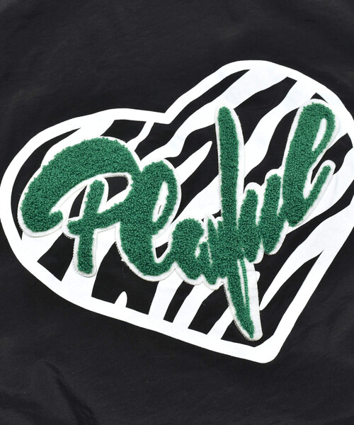 ZIDDY（ジディ）の「【 ニコ☆プチ 掲載 】サガラ刺繍バイカラースタジャン(130~160cm)（スタジャン・キッズ・ブラック/グリーン・150cm/160cm/130cm/140cm）」の18枚目の写真