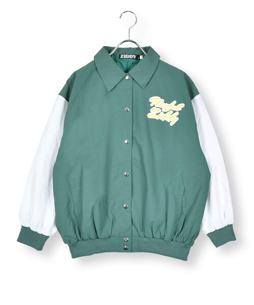 ZIDDY（ジディ）の「【 ニコ☆プチ 掲載 】サガラ刺繍バイカラースタジャン(130~160cm)（スタジャン・キッズ・ブラック/グリーン・150cm/160cm/130cm/140cm）」の21枚目の写真
