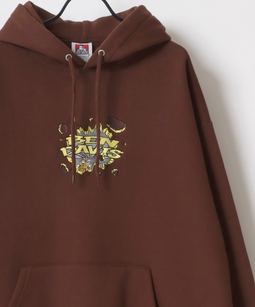 BEN DAVIS（ベンデイビス）の「BEN DAVIS/ベンデイビス BREAK THE WALL HOODIE/オーバーサイズ 裏起毛 バックプリント ロゴ ワンポイント刺繍 スウェット パーカー（パーカー・メンズ・オートミール/ブラック/ブラウン/イエロー・M/L/XL）」の6枚目の写真