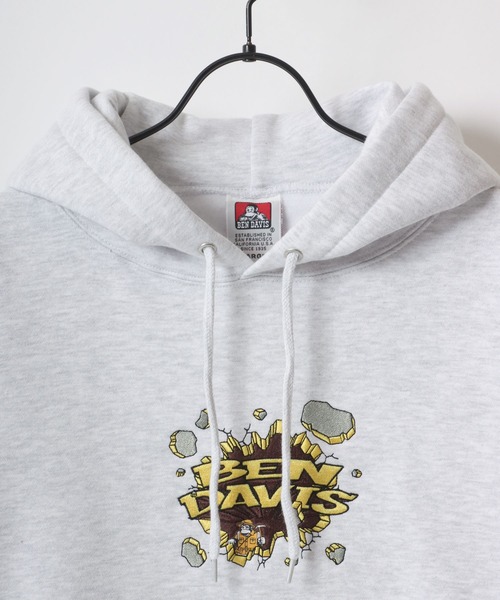 BEN DAVIS（ベンデイビス）の「BEN DAVIS/ベンデイビス BREAK THE WALL HOODIE/オーバーサイズ 裏起毛 バックプリント ロゴ ワンポイント刺繍 スウェット パーカー（パーカー・メンズ・オートミール/ブラック/ブラウン/イエロー・M/L/XL）」の17枚目の写真