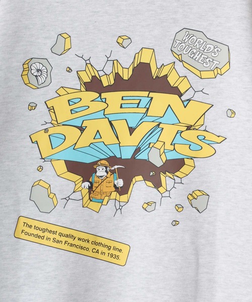 BEN DAVIS（ベンデイビス）の「BEN DAVIS/ベンデイビス BREAK THE WALL HOODIE/オーバーサイズ 裏起毛 バックプリント ロゴ ワンポイント刺繍 スウェット パーカー（パーカー・メンズ・オートミール/ブラック/ブラウン/イエロー・M/L/XL）」の22枚目の写真