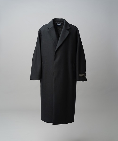 MAISON SPECIAL(メゾンスペシャル)の「《UNISEX》スーパー140プライムオーバーメルトンチェスターコート/Super140s Prime-Over Melton Chesterfield Coat【MAISON SPECIAL/メゾンスペシャル】(チェスターコート・メンズ・チャコールグレー/ブラック/ネイビー/ブラウン・0/1/2)」の22枚目の写真