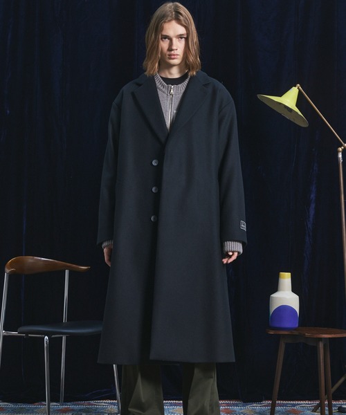 MAISON SPECIAL(メゾンスペシャル)の「《UNISEX》スーパー140プライムオーバーメルトンチェスターコート/Super140s Prime-Over Melton Chesterfield Coat【MAISON SPECIAL/メゾンスペシャル】(チェスターコート・メンズ・チャコールグレー/ブラック/ネイビー/ブラウン・0/1/2)」の13枚目の写真