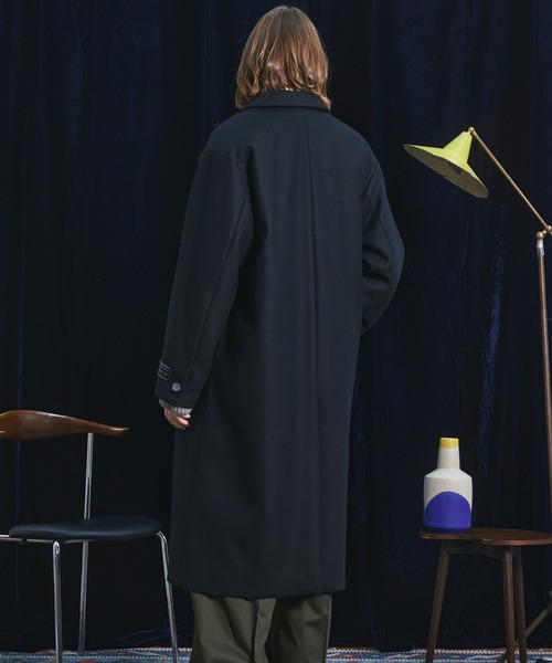 MAISON SPECIAL(メゾンスペシャル)の「《UNISEX》スーパー140プライムオーバーメルトンチェスターコート/Super140s Prime-Over Melton Chesterfield Coat【MAISON SPECIAL/メゾンスペシャル】(チェスターコート・メンズ・チャコールグレー/ブラック/ネイビー/ブラウン・0/1/2)」の15枚目の写真