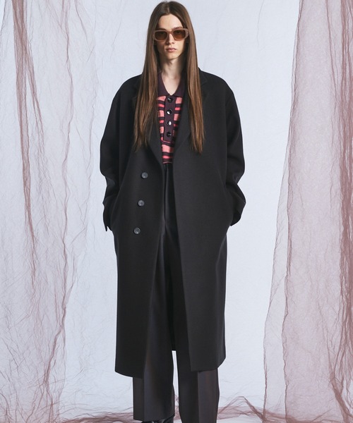 MAISON SPECIAL(メゾンスペシャル)の「《UNISEX》スーパー140プライムオーバーメルトンチェスターコート/Super140s Prime-Over Melton Chesterfield Coat【MAISON SPECIAL/メゾンスペシャル】(チェスターコート・メンズ・チャコールグレー/ブラック/ネイビー/ブラウン・0/1/2)」の16枚目の写真