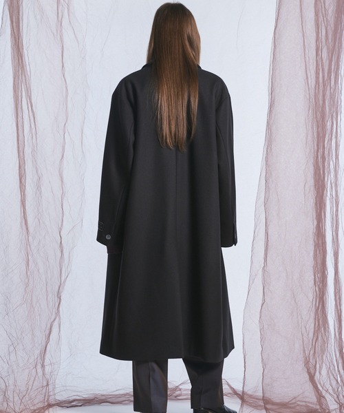 MAISON SPECIAL(メゾンスペシャル)の「《UNISEX》スーパー140プライムオーバーメルトンチェスターコート/Super140s Prime-Over Melton Chesterfield Coat【MAISON SPECIAL/メゾンスペシャル】(チェスターコート・メンズ・チャコールグレー/ブラック/ネイビー/ブラウン・0/1/2)」の18枚目の写真