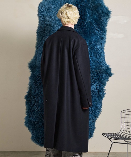 UNISEX》Super140s Prime-Over Melton Chesterfield Coat/プライム