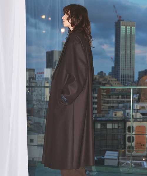 UNISEX》Super140s Prime-Over Melton Chesterfield Coat