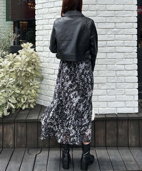 INGNI（イング）の「クロップド丈ライダースジャケット（ライダースジャケット・レディース・ブラック・M）」の5枚目の写真