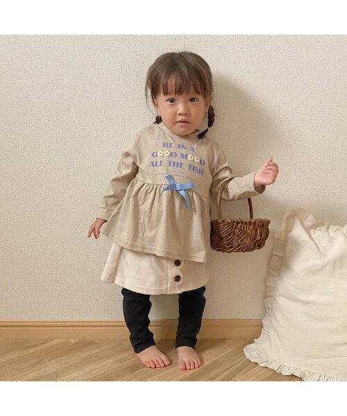 apres les cours（アプレレクール）の「スカラップスカッツ（スカート・キッズ・ピンク/ネイビー/キナリ・80/90/100/110/120/130）」の8枚目の写真