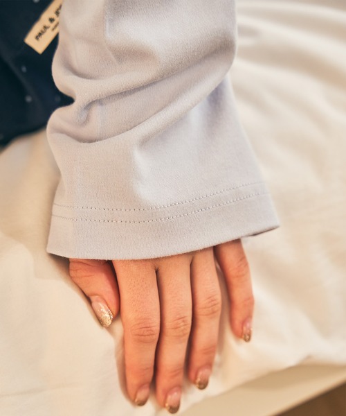 PAUL&JOE（ポールアンドジョー）の「【PAUL&JOE】ヌネット＆ジプシー（all over cat）プリント　ロングTシャツ（ルームウェア/パジャマ・レディース・ホワイト/サックスブルー/アイボリー・M/L）」の5枚目の写真