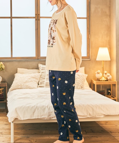 PAUL&JOE（ポールアンドジョー）の「【PAUL&JOE】ヌネット＆ジプシー（all over cat）プリント　ロングTシャツ（ルームウェア/パジャマ・レディース・ホワイト/サックスブルー/アイボリー・M/L）」の14枚目の写真