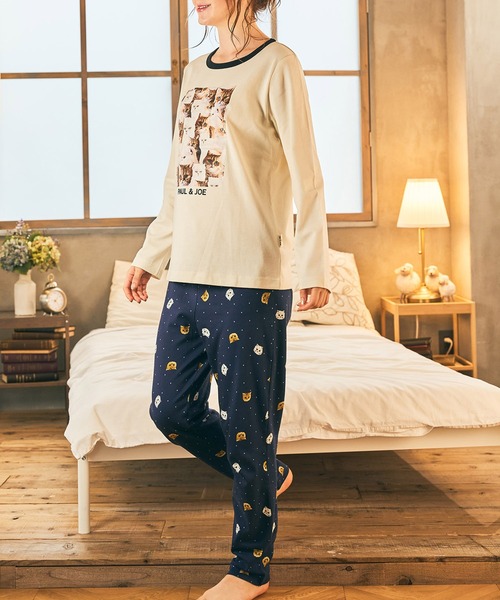 PAUL&JOE（ポールアンドジョー）の「【PAUL&JOE】ヌネット＆ジプシー（all over cat）プリント　ロングTシャツ（ルームウェア/パジャマ・レディース・ホワイト/サックスブルー/アイボリー・M/L）」の21枚目の写真