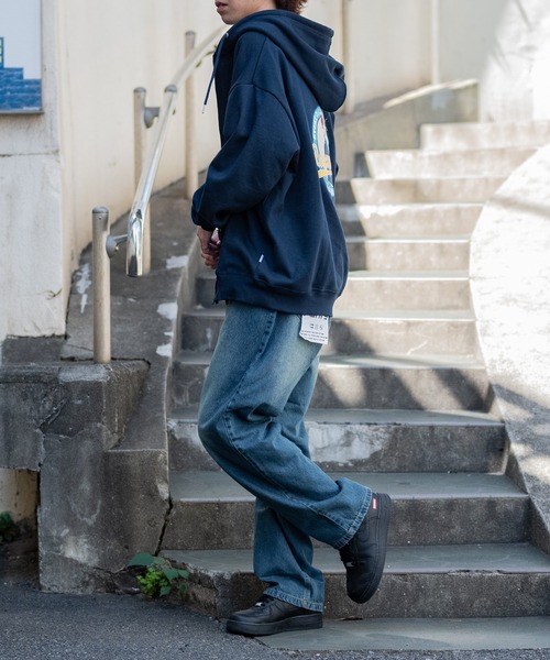 Red Cap Girl（レッドキャプガール）の「【a-r】〔Red Cap Girl/レッドキャップガール〕バックサテン刺繍 フルジップ ビッグパーカー（パーカー・メンズ・ネイビー/ダークグレー/アッシュグレー/ダークグリーン/ブラック/グレー系その他/オレンジ/ホワイト/アイボリー/ホワイト系/ブラック系その他/グレー系/ワインレッド/ダークブルー/ブラック系・MEDIUM/LARGE）」の22枚目の写真