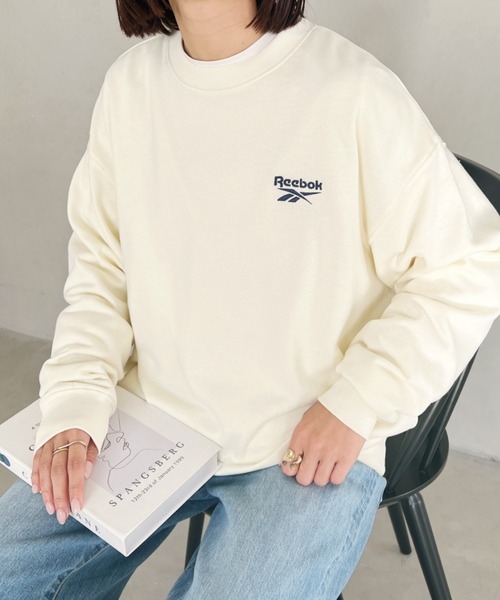 Reebok(リーボック)の「【Reebok/リーボック】別注 ビッグシルエット ワンポイント刺繍 裏毛スウェット(スウェット・レディース・ブラック/グレー/アイボリー・FREE)」の18枚目の写真