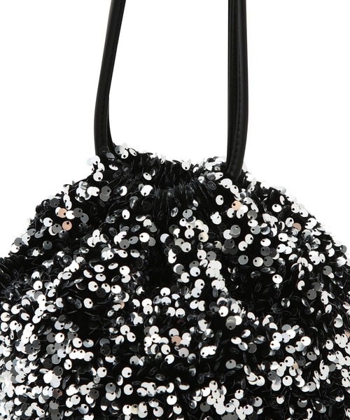 VIS（ビス）の「きらきらスパンコール巾着バッグ（ハンドバッグ・レディース・その他/シルバー系その他2/ブラック系その他・FREE）」の5枚目の写真