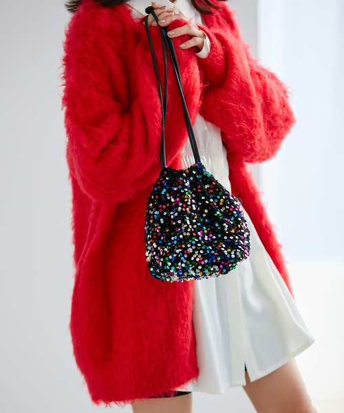 VIS（ビス）の「きらきらスパンコール巾着バッグ（ハンドバッグ・レディース・その他/シルバー系その他2/ブラック系その他・FREE）」の20枚目の写真