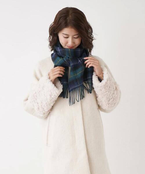 en recre（アンレクレ）の「リバーシブルマフラー（マフラー・レディース・ベージュ/ライトブラウン/ブルー/カーキ・FREE）」の9枚目の写真