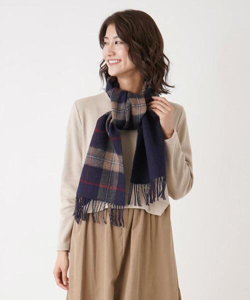 en recre（アンレクレ）の「リバーシブルマフラー（マフラー・レディース・ベージュ/ライトブラウン/ブルー/カーキ・FREE）」の10枚目の写真