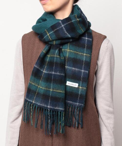 en recre（アンレクレ）の「リバーシブルマフラー（マフラー・レディース・ベージュ/ライトブラウン/ブルー/カーキ・FREE）」の14枚目の写真