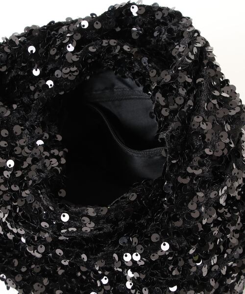 flower（フラワー）の「スパンコールハンドバッグ（ハンドバッグ・レディース・ブラック・FREE）」の4枚目の写真