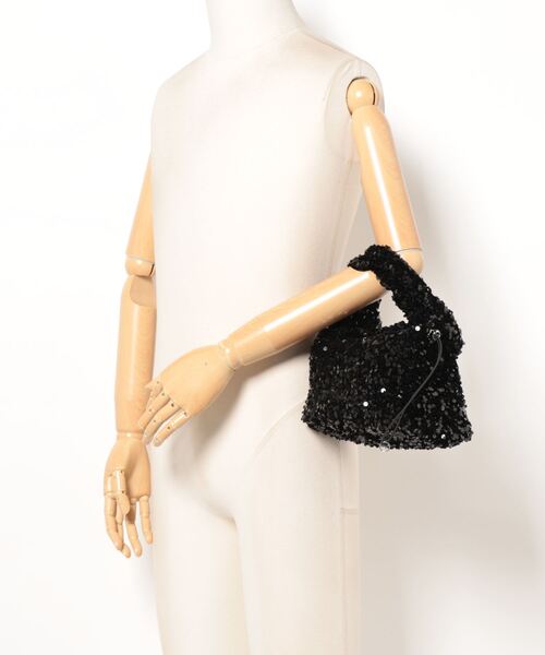 flower（フラワー）の「スパンコールハンドバッグ（ハンドバッグ・レディース・ブラック・FREE）」の5枚目の写真