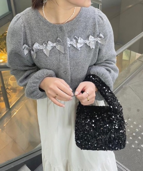 スパンコールハンドバッグ（ハンドバッグ）｜flower（フラワー）