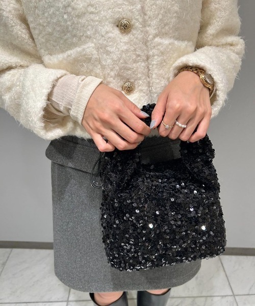 スパンコールハンドバッグ（ハンドバッグ）｜flower（フラワー）