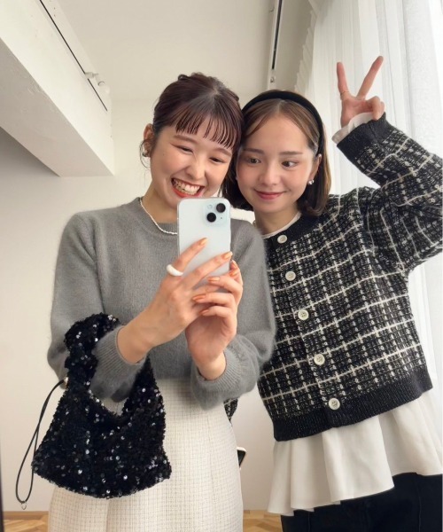 スパンコールハンドバッグ（ハンドバッグ）｜flower（フラワー）