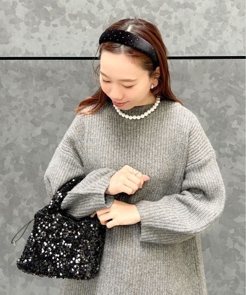 スパンコールハンドバッグ（ハンドバッグ）｜flower（フラワー）