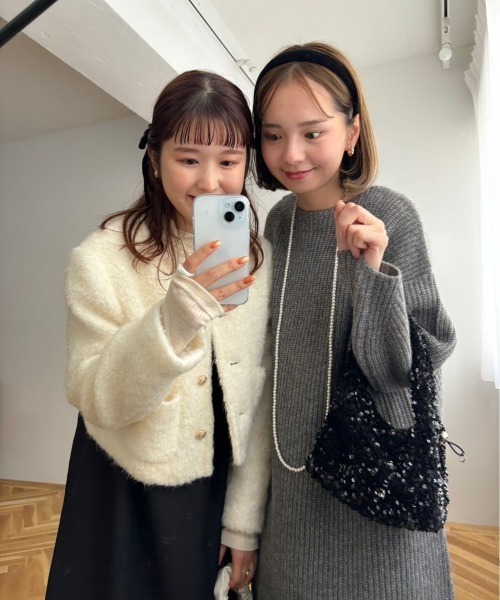 スパンコールハンドバッグ（ハンドバッグ）｜flower（フラワー）