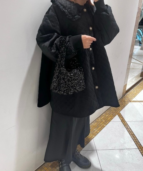 flower（フラワー）の「スパンコールハンドバッグ（ハンドバッグ・レディース・ブラック・FREE）」の22枚目の写真