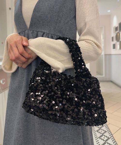 スパンコールハンドバッグ（ハンドバッグ）｜flower（フラワー）