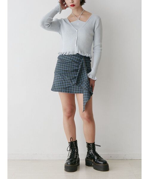 jouetie(ジュエティ)の「アシメフリルミニスカート(スカート・レディース・グリーン/ピンク/ブラック・MEDIUM)」の6枚目の写真