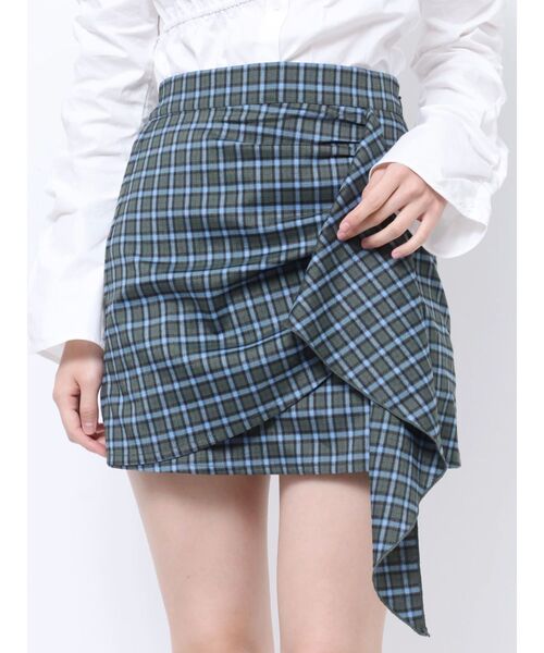 jouetie(ジュエティ)の「アシメフリルミニスカート(スカート・レディース・グリーン/ピンク/ブラック・MEDIUM)」の3枚目の写真