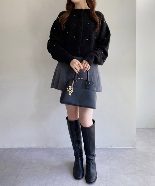 one after another NICE CLAUP（ワンアフターアナザーナイスクラップ）の「プリーツミニスカパン（スカート・レディース・グレー/ブラック/ベージュ・FREE）」の6枚目の写真