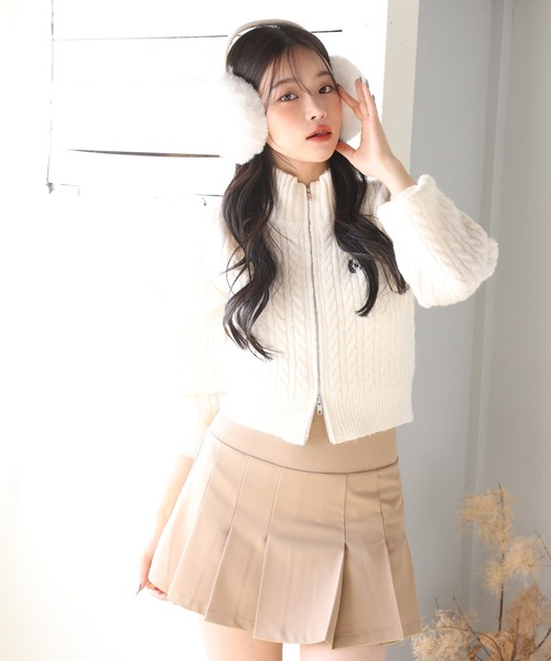 one after another NICE CLAUP（ワンアフターアナザーナイスクラップ）の「プリーツミニスカパン（スカート・レディース・グレー/ブラック/ベージュ・FREE）」の22枚目の写真