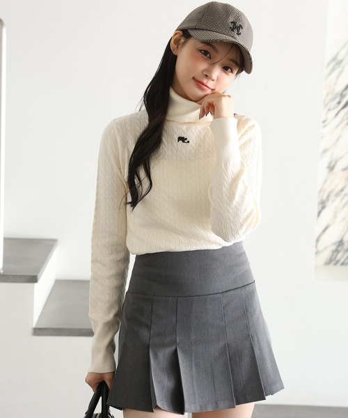 one after another NICE CLAUP（ワンアフターアナザーナイスクラップ）の「プリーツミニスカパン（スカート・レディース・グレー/ブラック/ベージュ・FREE）」の17枚目の写真