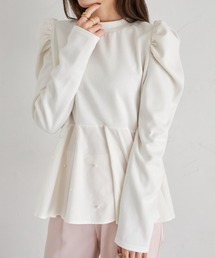 【ZOZO限定】パール付きペプラムプルオーバー