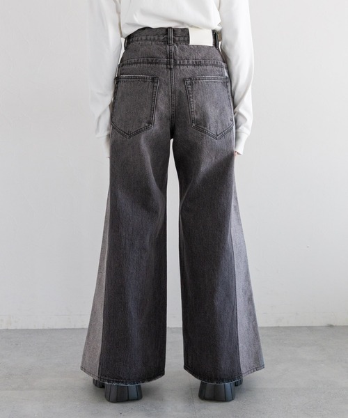 PAGEBOY（ページボーイ）の「キリカエデニムパンツ（デニムパンツ・レディース・ブルー/ブラック・26inch/25inch）」の12枚目の写真