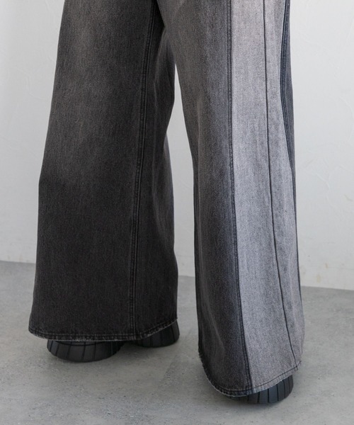 PAGEBOY（ページボーイ）の「キリカエデニムパンツ（デニムパンツ・レディース・ブルー/ブラック・26inch/25inch）」の17枚目の写真