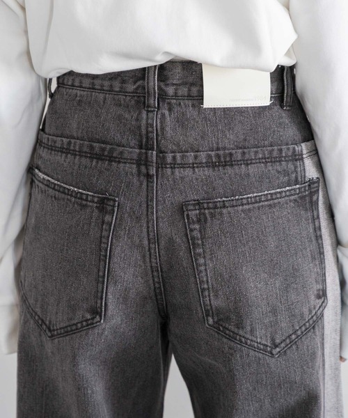 PAGEBOY（ページボーイ）の「キリカエデニムパンツ（デニムパンツ・レディース・ブルー/ブラック・26inch/25inch）」の16枚目の写真