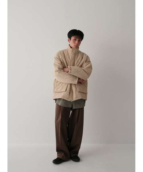 Bargiee（バージー）の「STANDCOLLAR QUILTING BLOUSON（ブルゾン・メンズ・アイボリー/ブラック・FREE）」の10枚目の写真